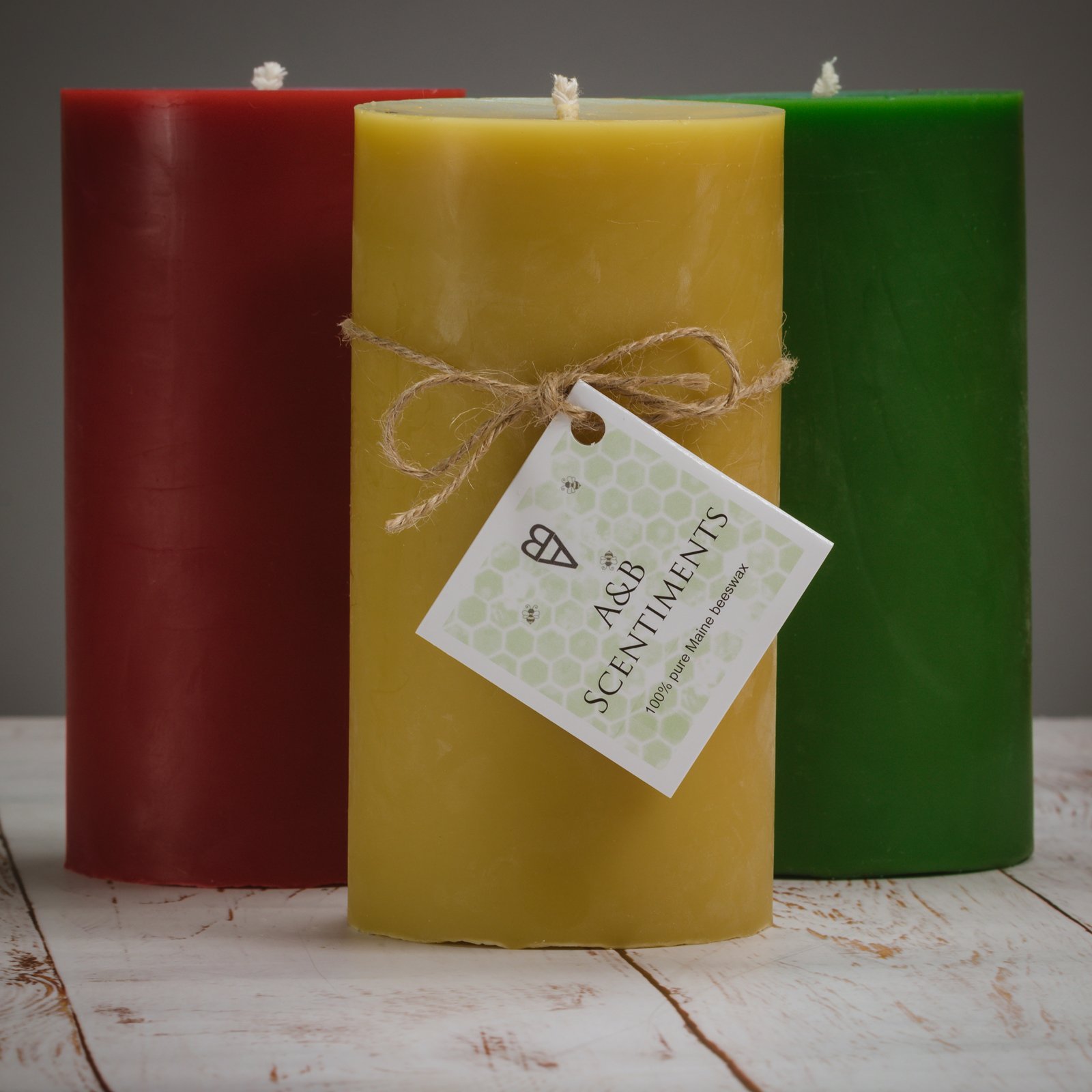 Pure Beeswax 3x6 Pillar Candle