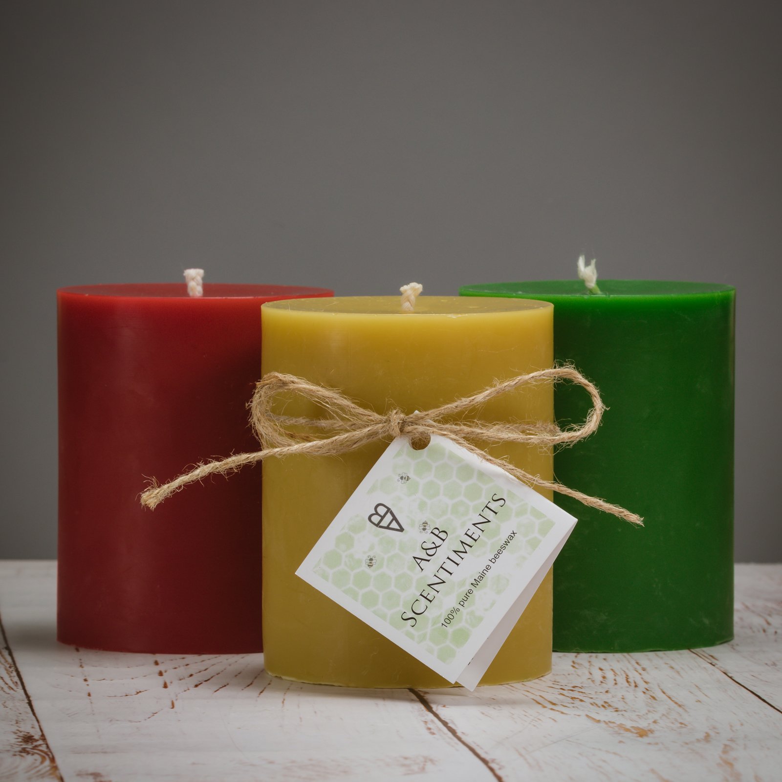 Pure Beeswax 3x4 Pillar Candle