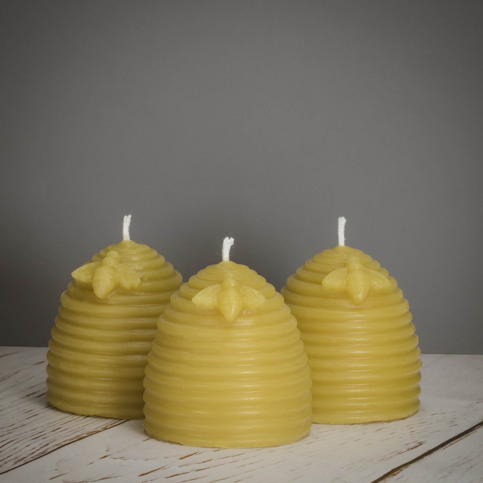 Pure Beeswax Bee Skep Candle
